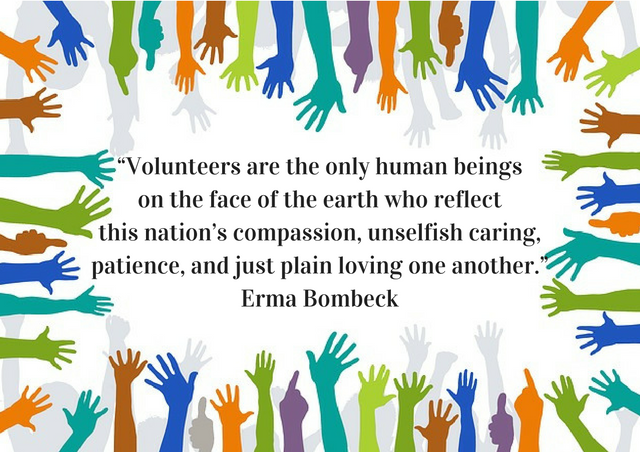 Erma Bombeck quote on volunteers